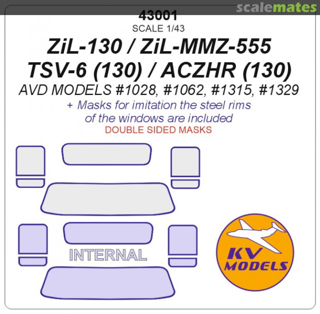 Boxart ZIL-130 / ZIL-MMZ-555 / TSV-6 (130) / ACRG (130) 43001 KV Models