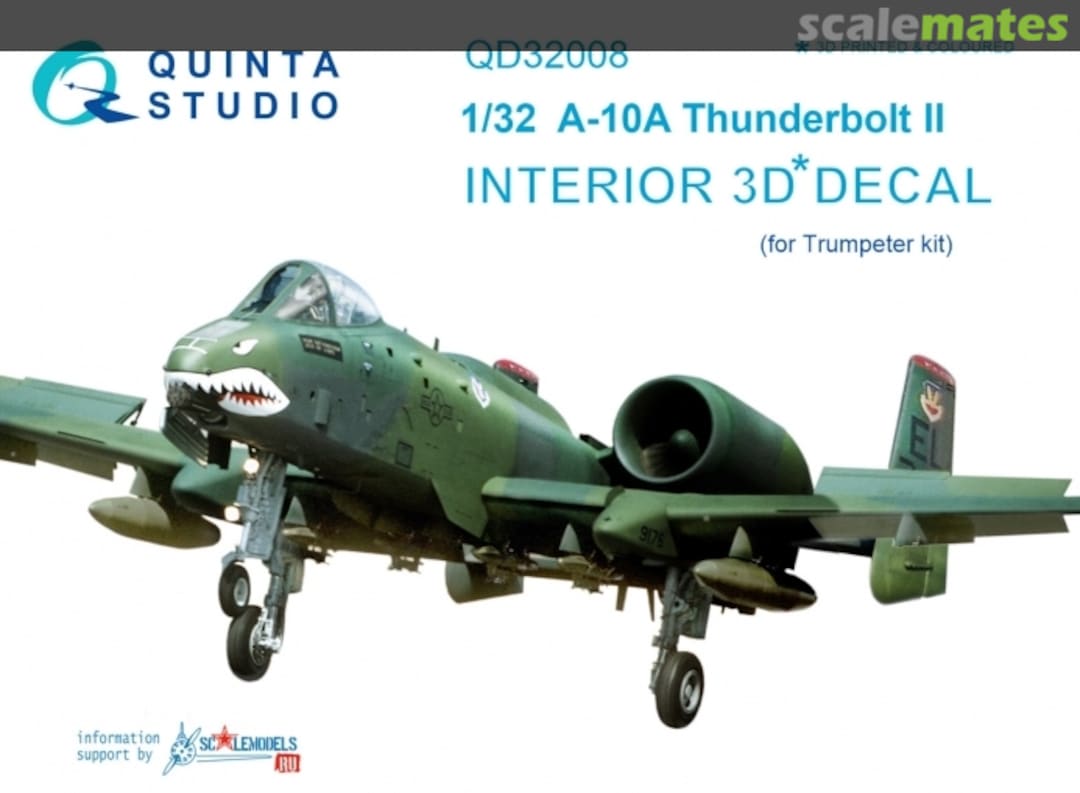 Boxart A-10A Interior 3D Decal QD32008 Quinta Studio