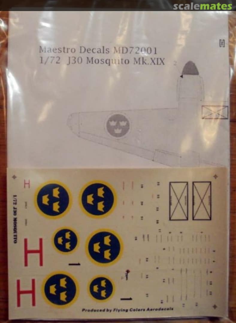 Boxart J30 Mosquito Mk.XIX MMD72001 Maestro Models