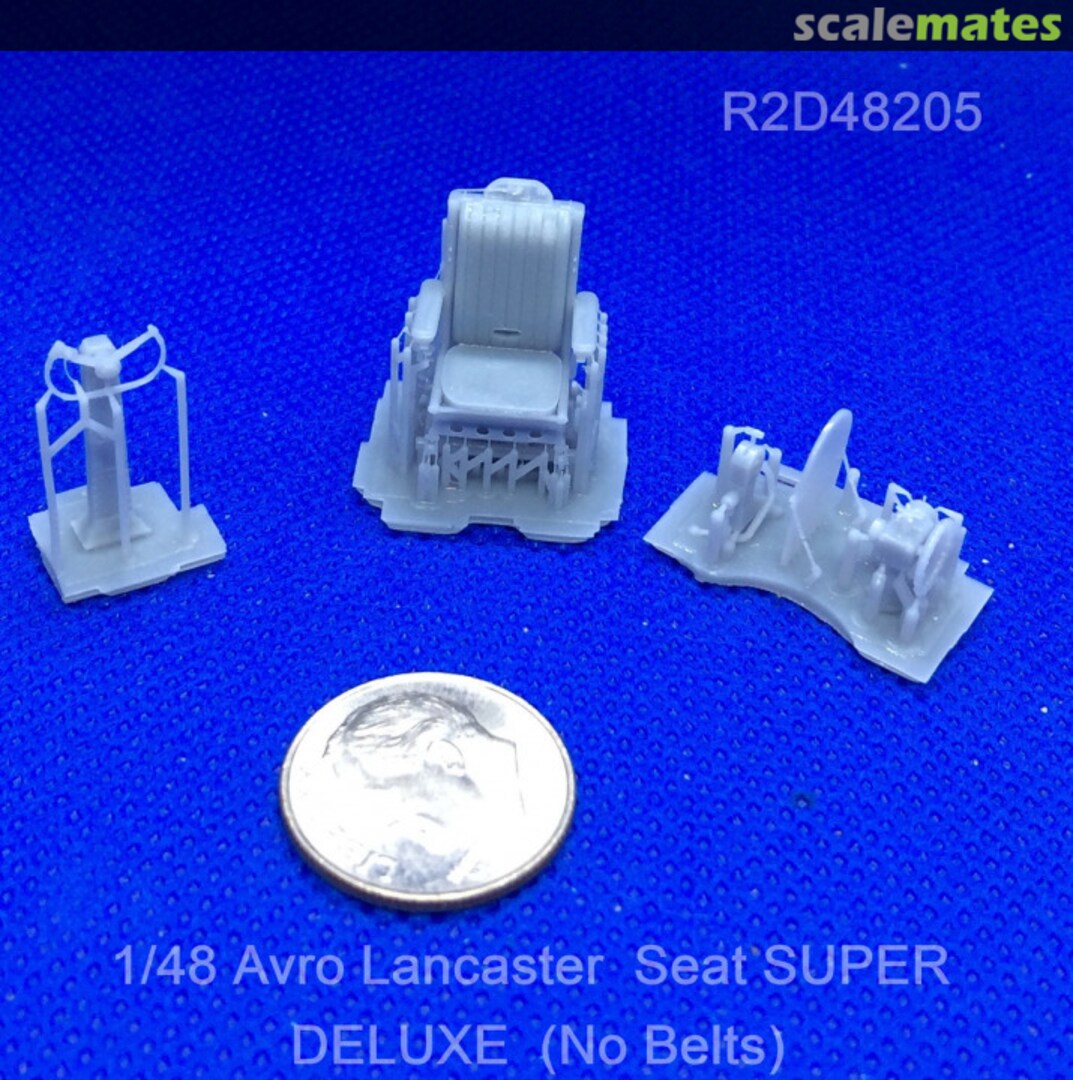 Boxart Avro Lancaster Pilot Seat (Belts) & Column- Super Deluxe R2D48204S RESIN2detail