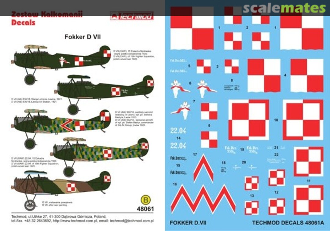 Boxart Fokker D VII 48061 Techmod