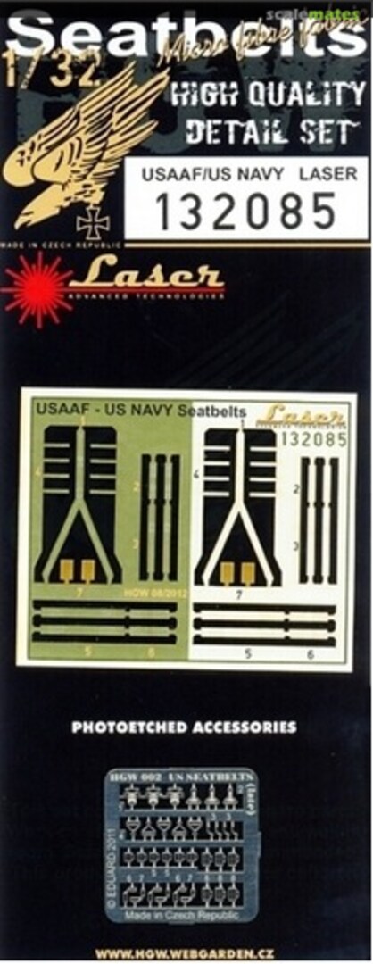 Boxart USAAF / US NAVY Seatbelts 132085 HGW Models