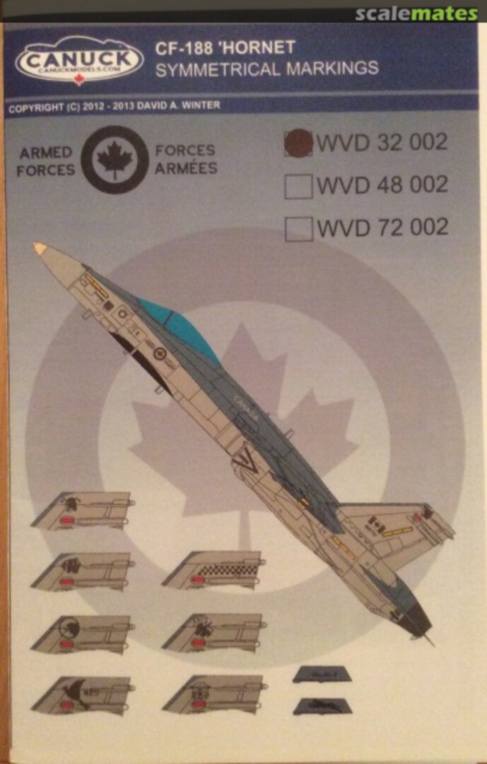 Boxart CF-188 Hornet 32-002 Canuck Model Products