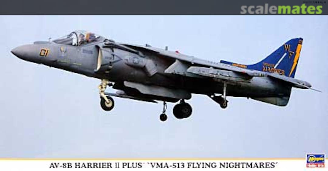 Boxart AV-8B Harrier II Plus `VMA-513 Flying Nightmares´ 09815 Hasegawa