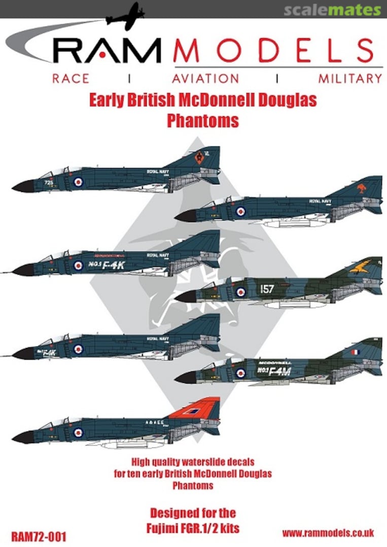 Boxart Early British McDonnell Douglas Phantoms RAM 72-001 RAM Models