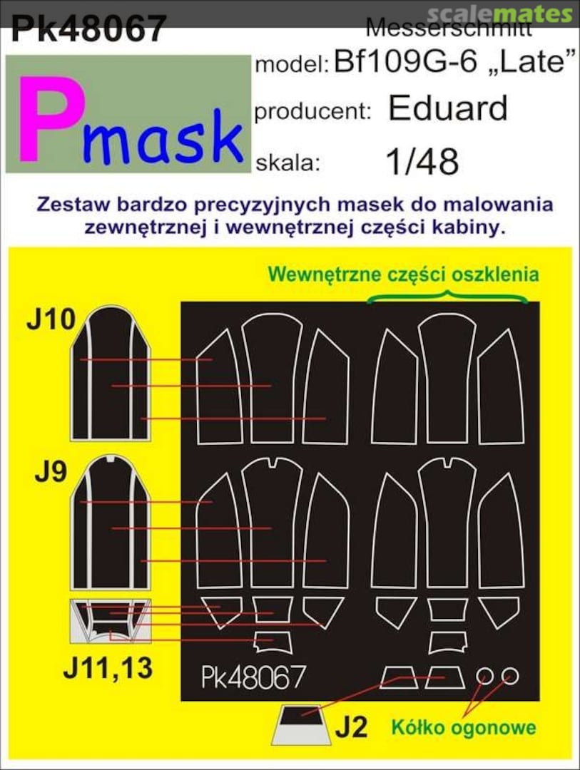 Boxart Messerschmitt Bf109G-6 "Late" PK48067 Pmask