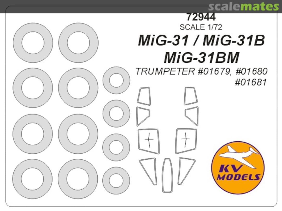 Boxart MiG-31 / MiG-31B / MiG-31BM 72944 KV Models