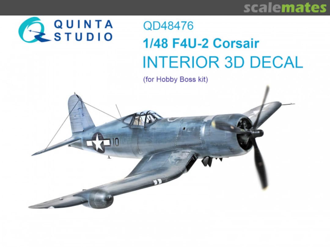 Boxart F4U-2 Corsair interior 3D decals QD48476 Quinta Studio