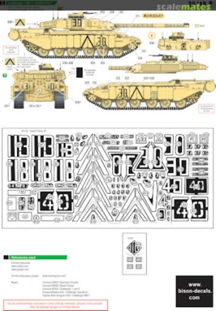 Boxart Gulf War 1991 #1 - Challenger I 35148 Bison Decals