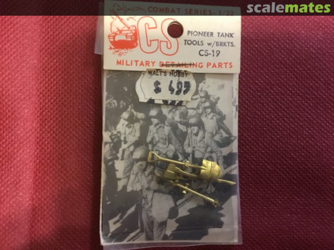 Boxart Pioneer Tank Tools w/brackets CS-19 Collectors Brass