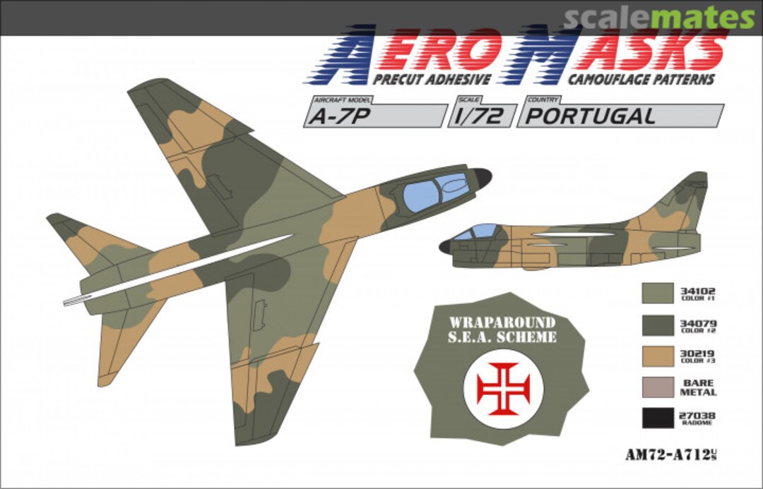 Boxart A-7P Portugal Wraparound SEA Scheme AM72-A712 AeroMasks