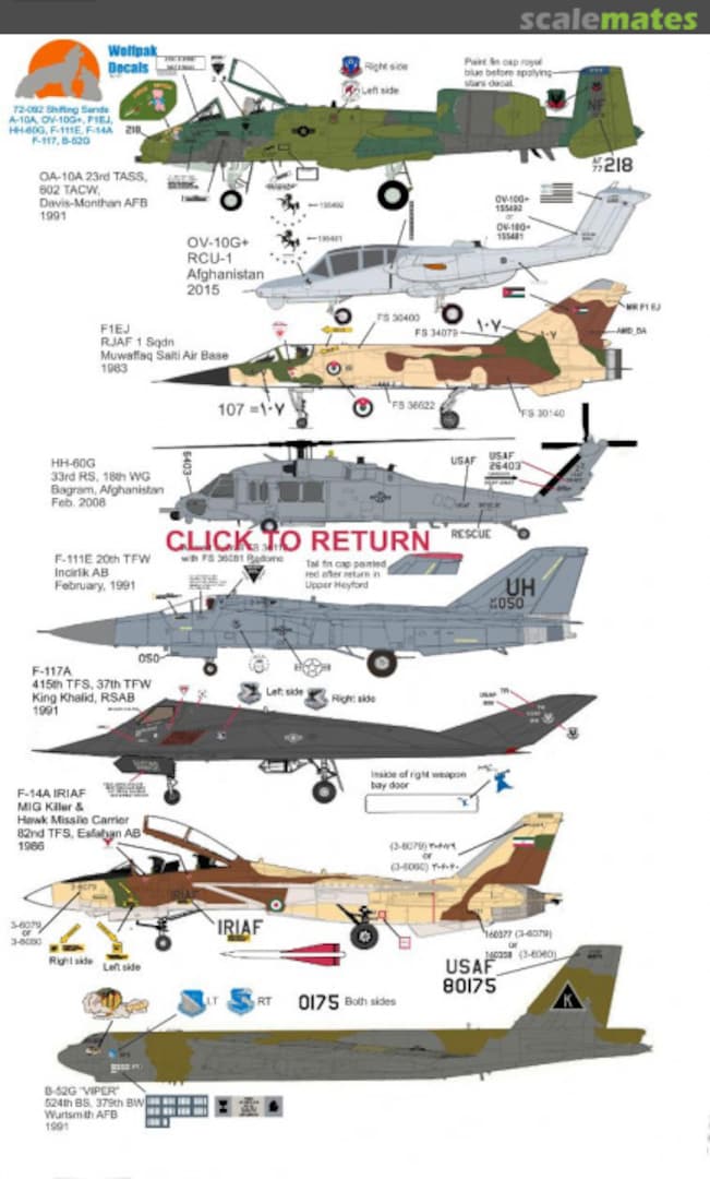 Boxart Shifting Sands 72-092 Wolfpak Decals