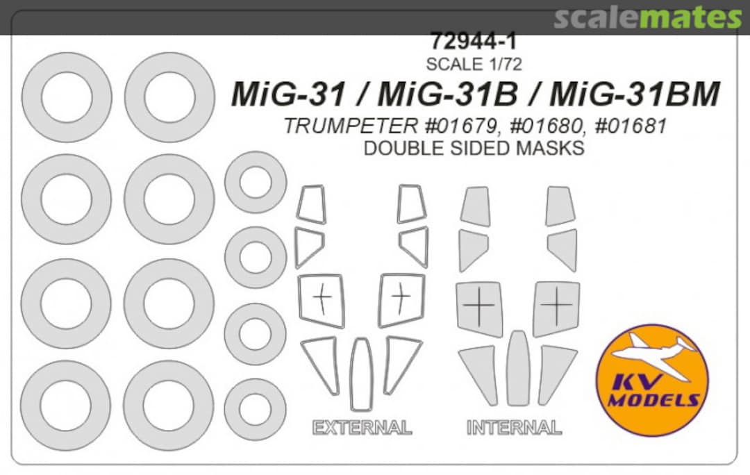 Boxart MiG-31 / MiG-31B / MiG-31BM 72944-1 KV Models