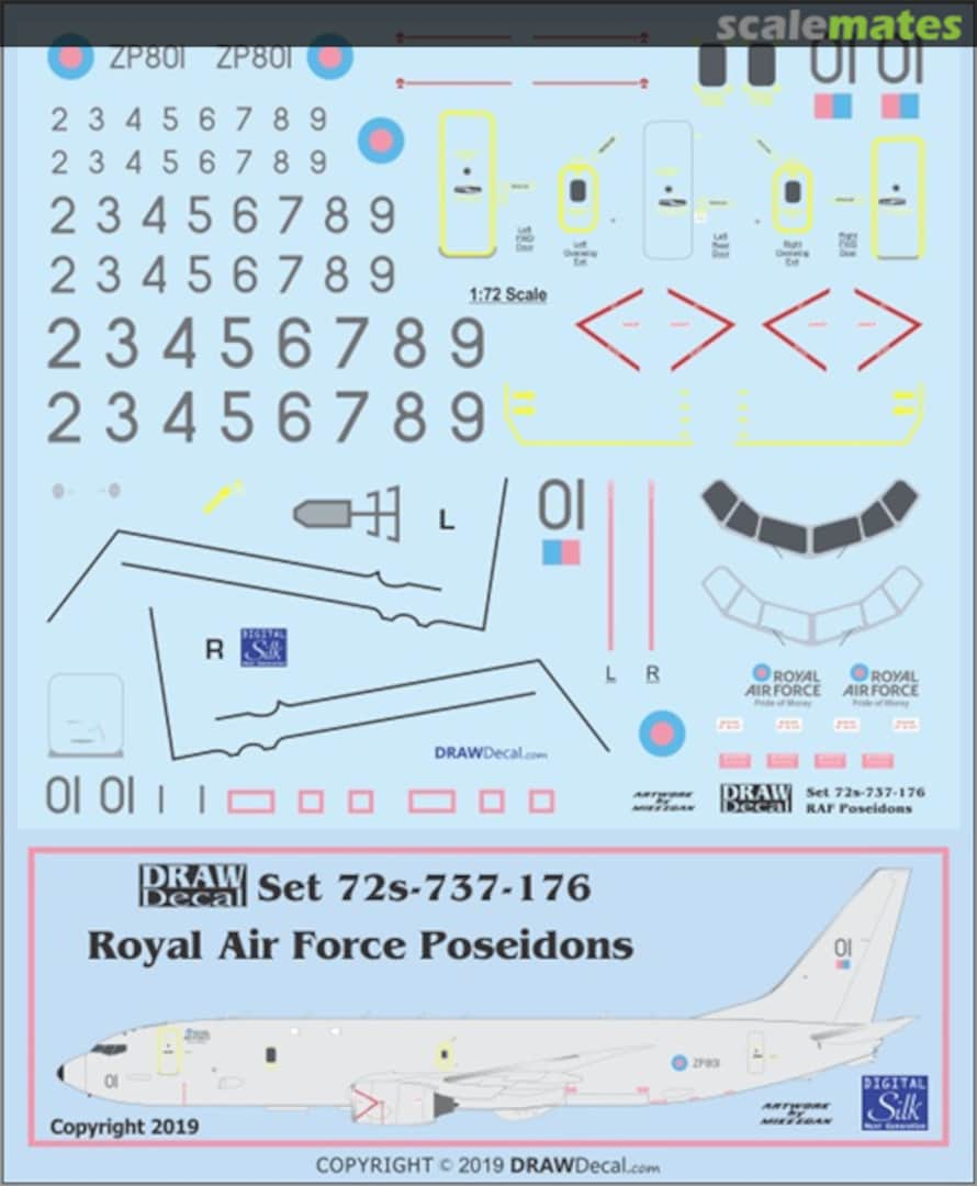 Boxart Royal Air Force Poseidons 72s-737-176 Draw Decal