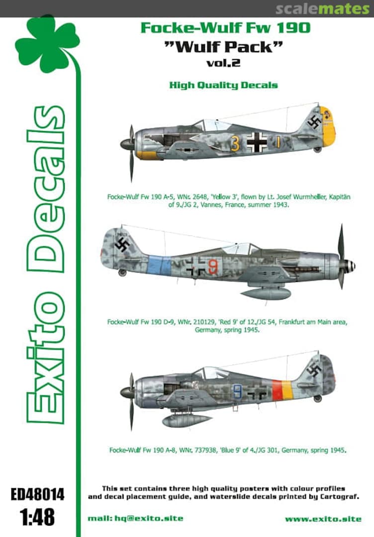 Boxart Focke-Wulf Fw 190 ED48014 Exito Decals