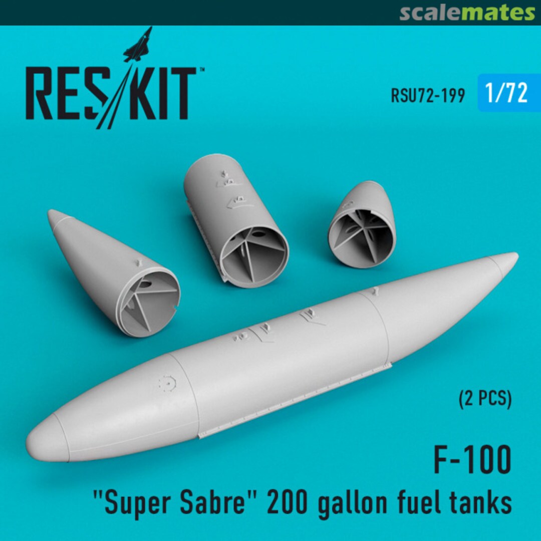 Boxart F-100 Super Sabre - 200 gallon fuel tanks RSU72-0199 ResKit