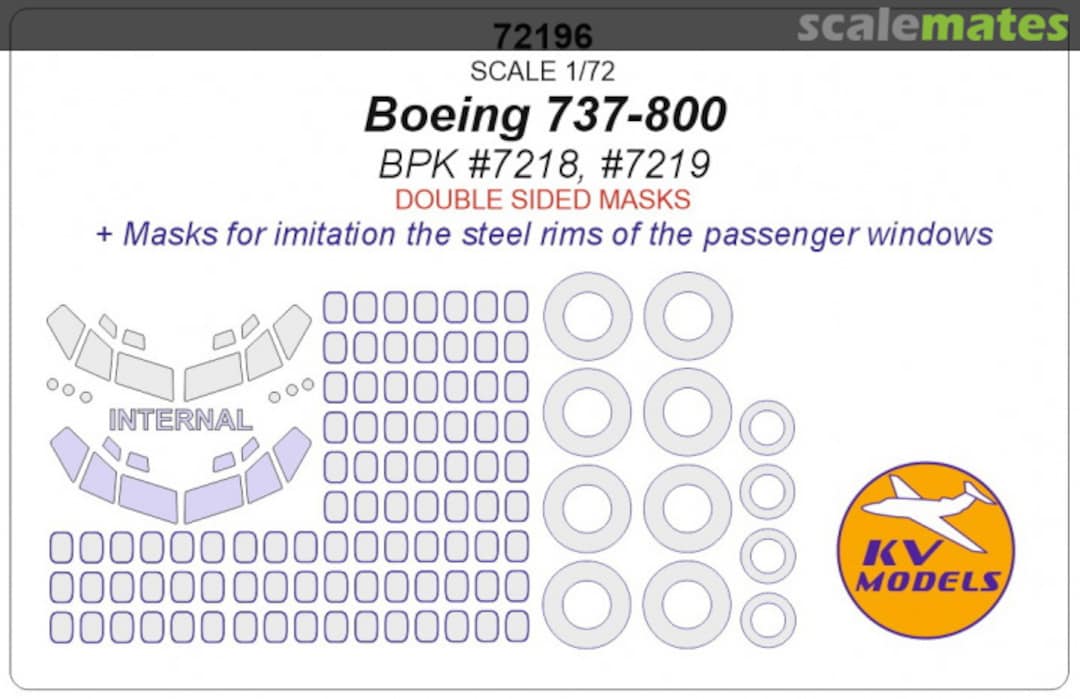 Boxart Boeing 737-800 72196 KV Models