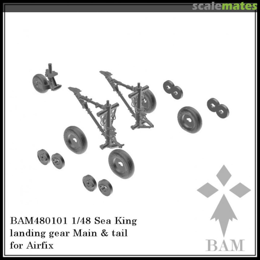 Boxart Sea King - Main Landing Gear and Rear Wheel BAM48101 BAM Models