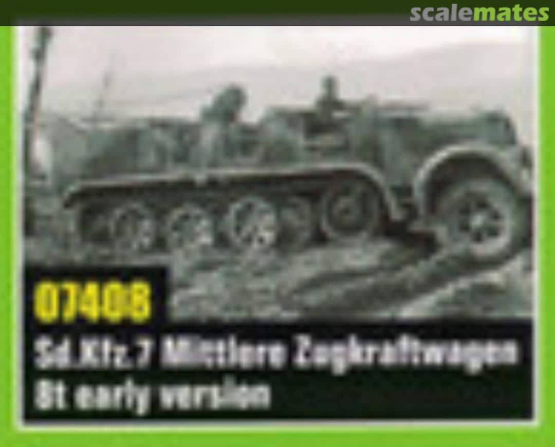 Boxart Sd.Kfz. 7 mittlerer Zugkraftwagen 8t 07408 Trumpeter