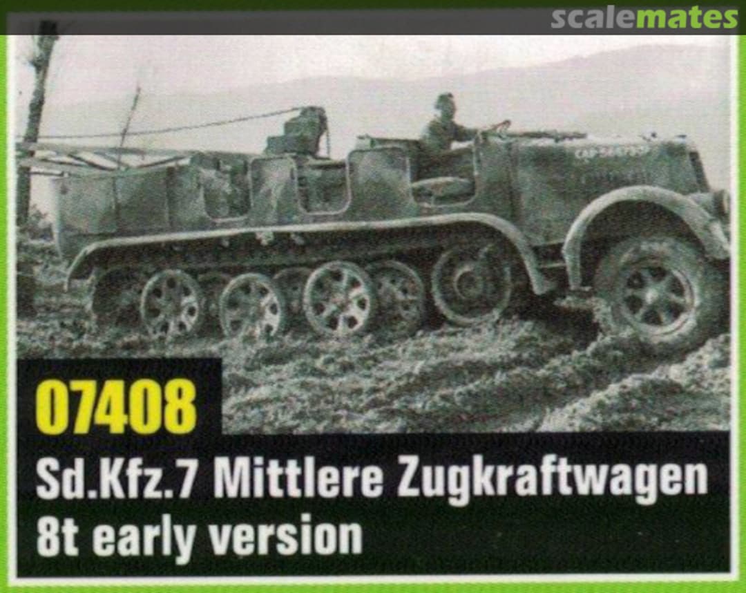 Boxart Sd.Kfz. 7 mittlerer Zugkraftwagen 8t 07408 Trumpeter