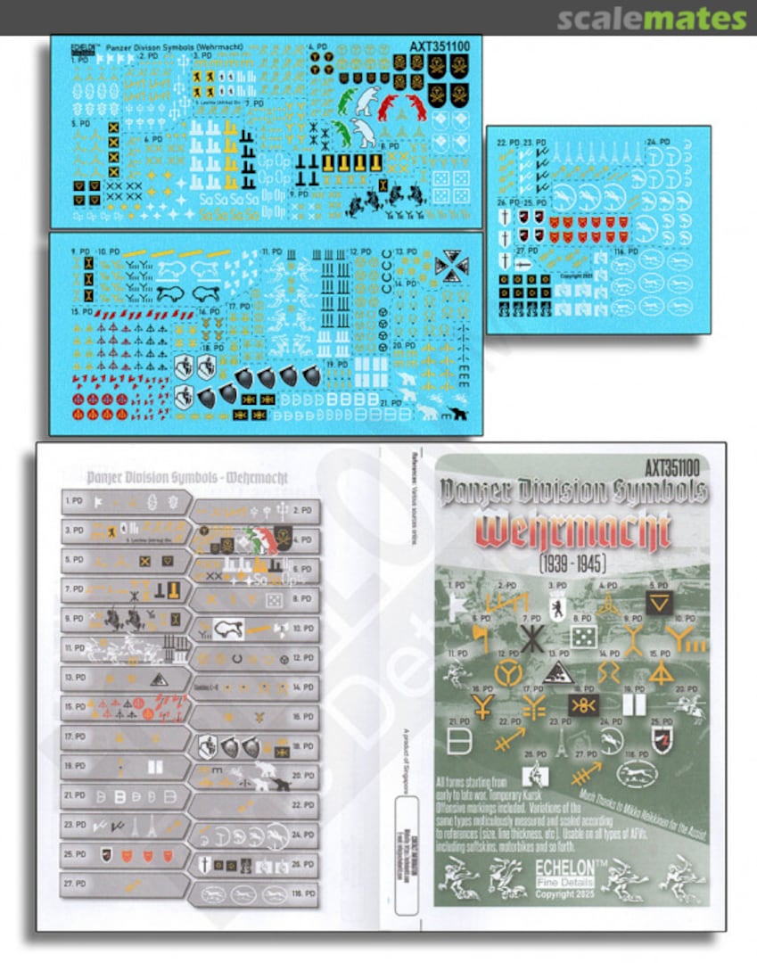 Boxart Panzer Division Symbols - Wehrmacht (1939-1945) AXT351100 Echelon Fine Details