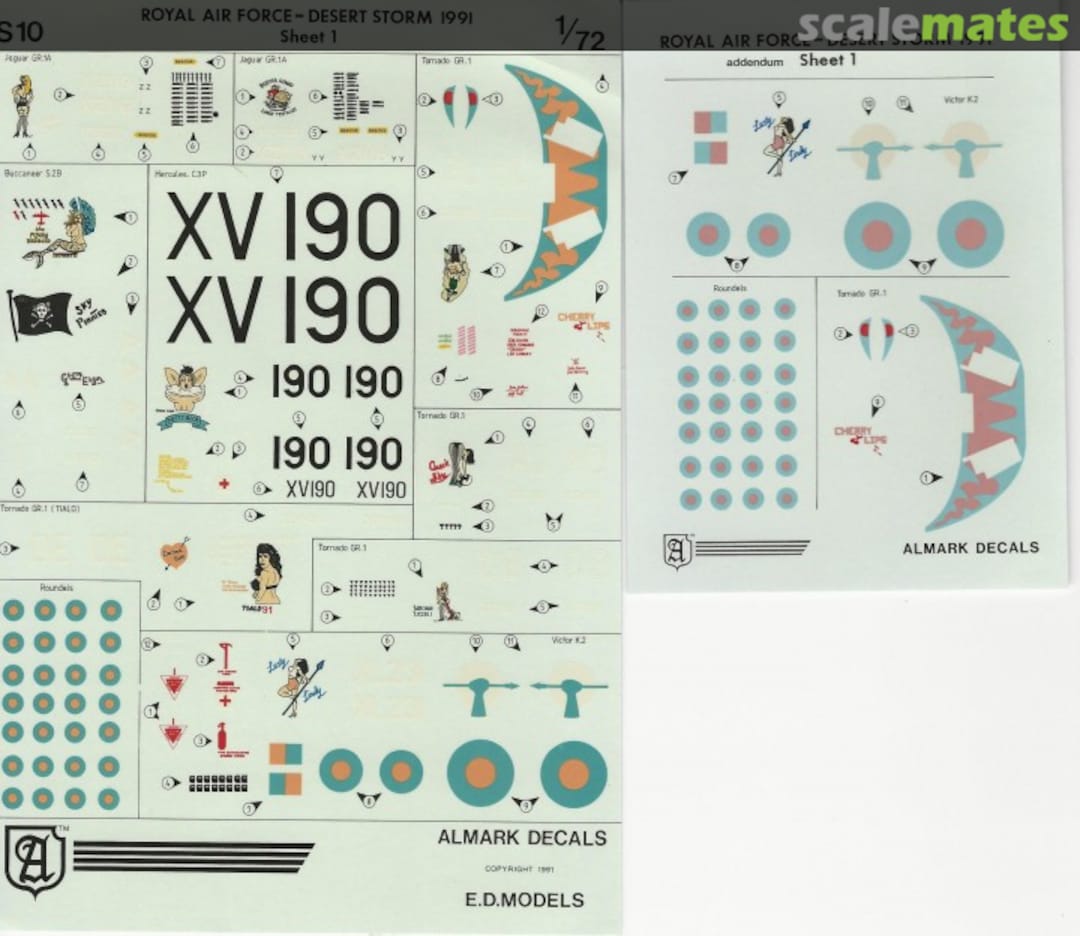 Boxart Royal Air Force - Desert Storm 1991 S10 Almark Decals
