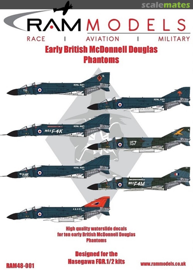 Boxart Early British McDonnell Douglas Phantoms RAM 48-001 RAM Models