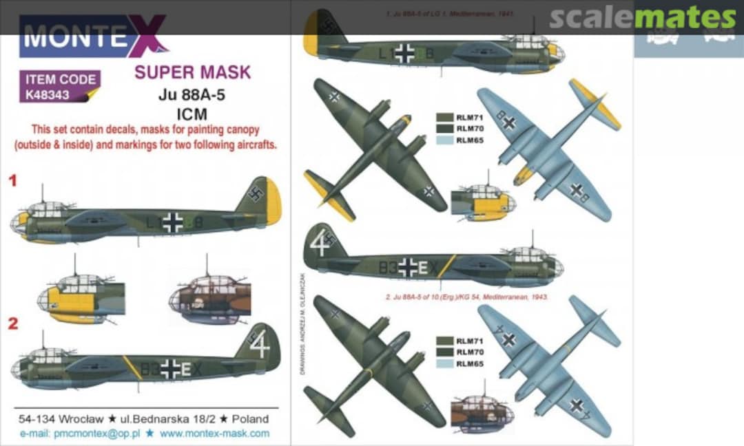 Boxart Junkers Ju 88A-5 K48343 Montex