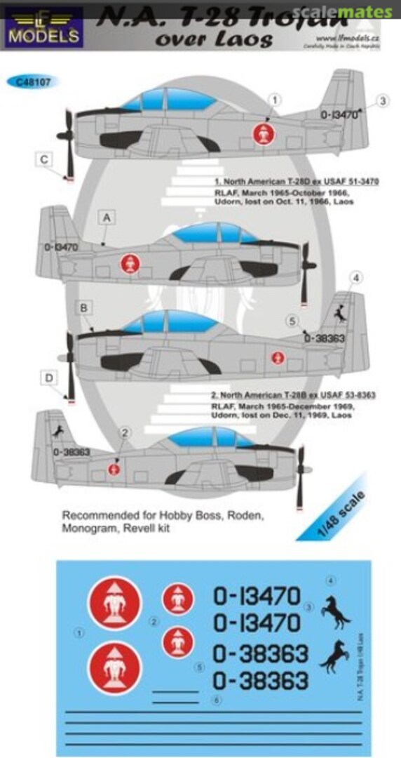 Boxart North-American T-28 Trojan over Laos C48107 LF Models