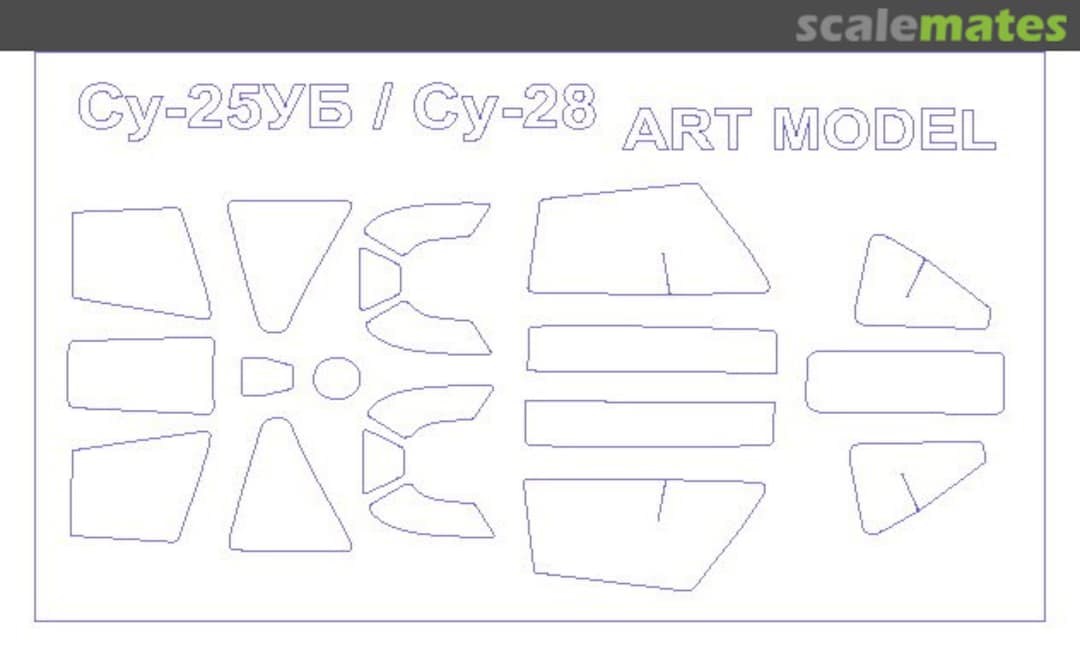 Boxart Su-25UB, Su-25UTG, Su-28 painting mask 72186 KV Models