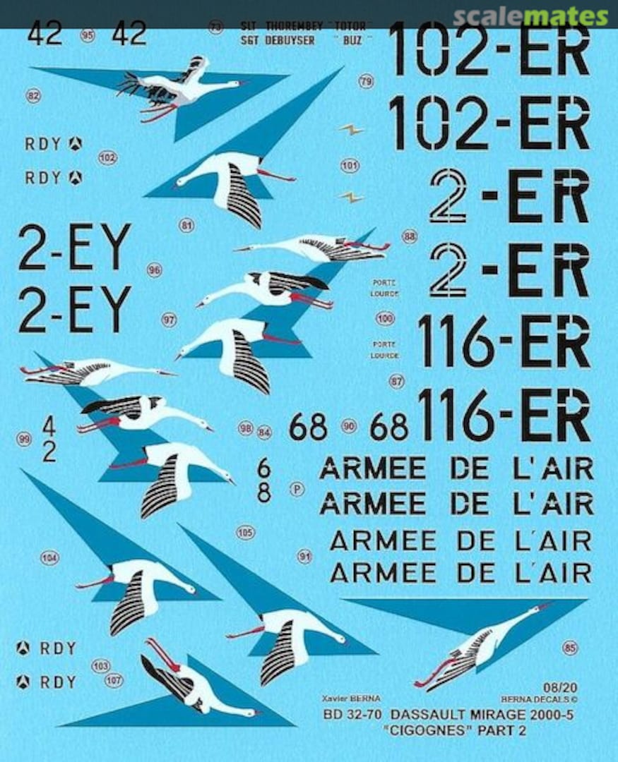 Boxart Dassault Mirage 2000-5 'Cigognes' BD 32-70 Berna Decals