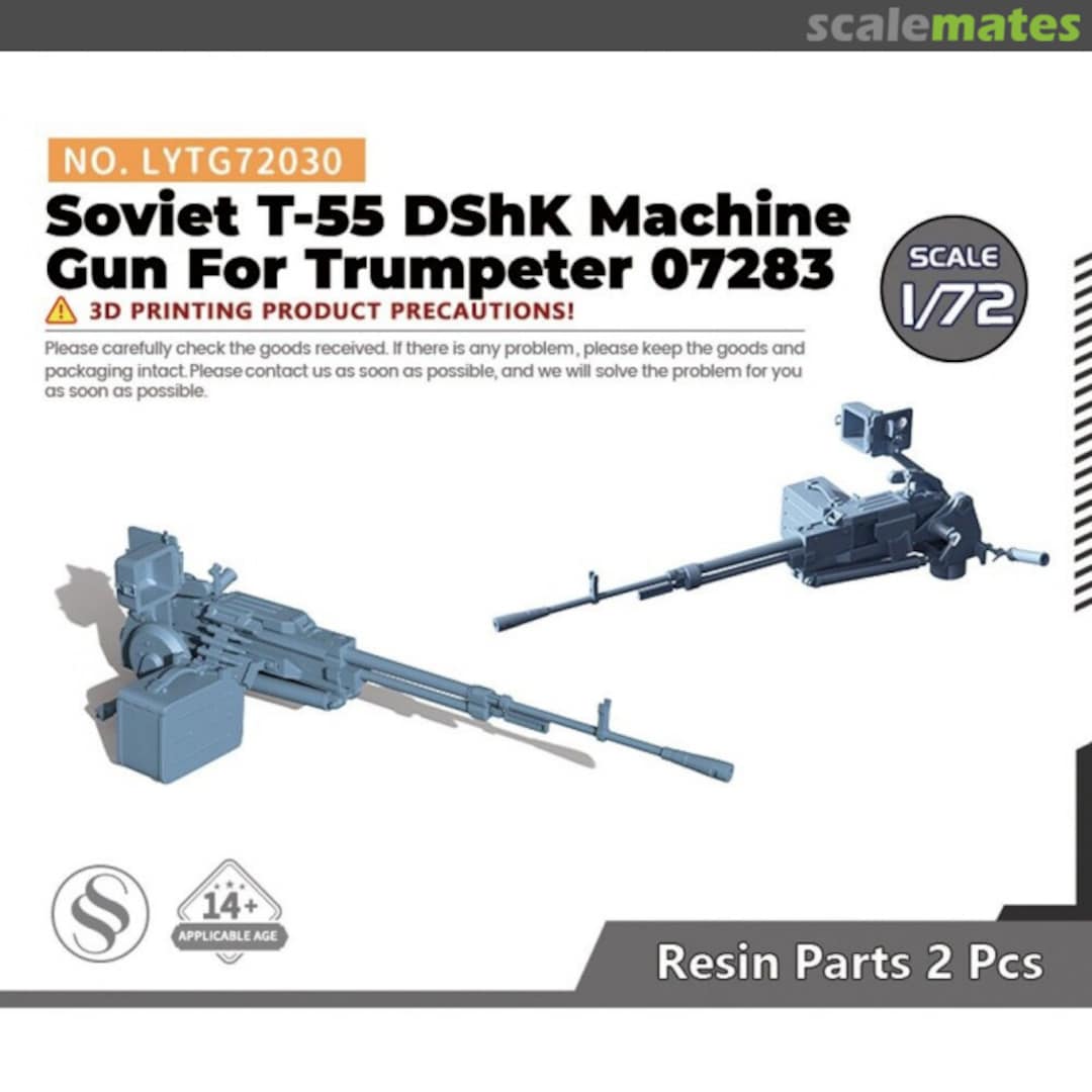 Boxart Soviet T-55 DShK Machine Gun LYTG72030 Yao's Studio