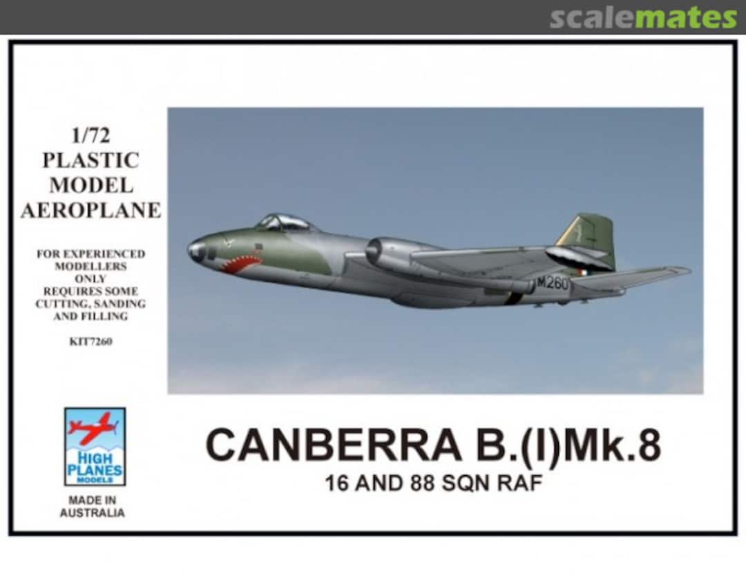 Boxart Canberra B.(I)Mk.8 7260 High Planes Models