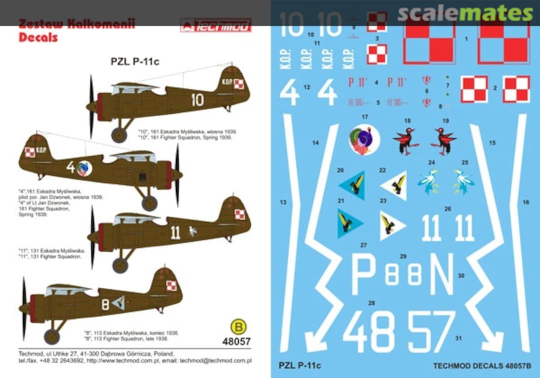 Boxart PZL P-11c 48057 Techmod