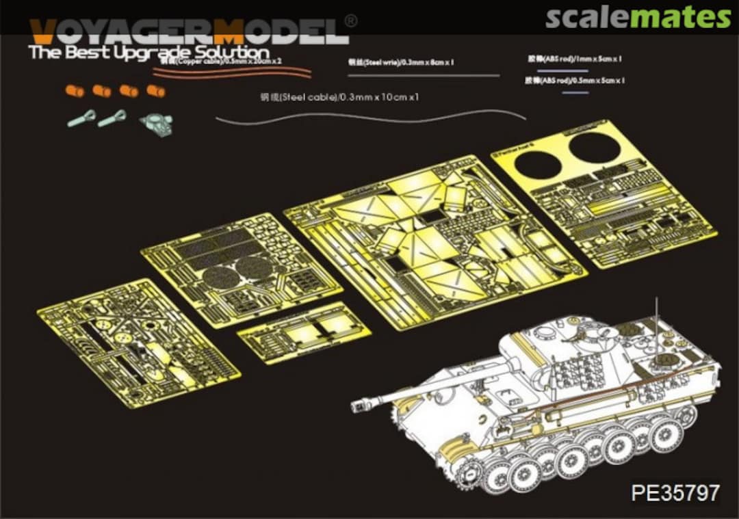 Boxart WWII German Panther G Early ver.Basic Parts for Tamiya PE35797 Voyager Model