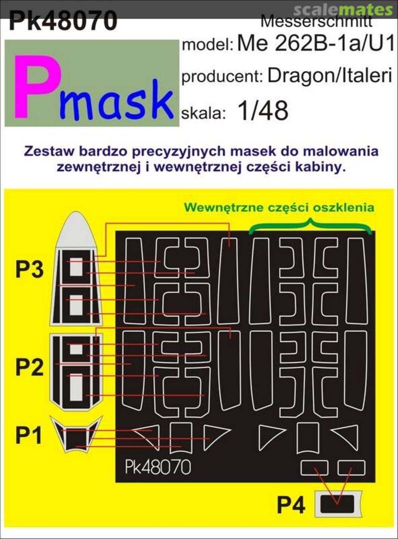 Boxart Messerschmitt Me 262B-1a/U1 PK48070 Pmask