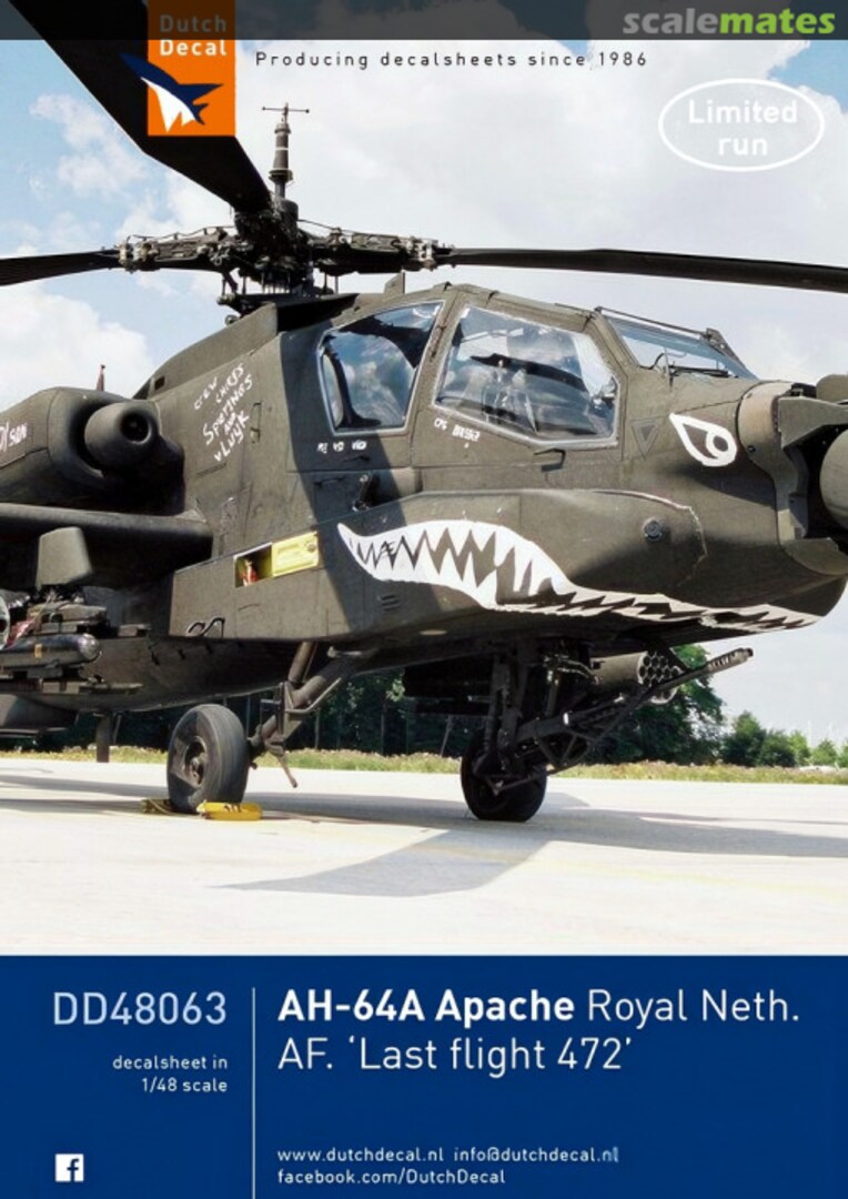 Boxart AH-64A Apache DD48063 Dutch Decal