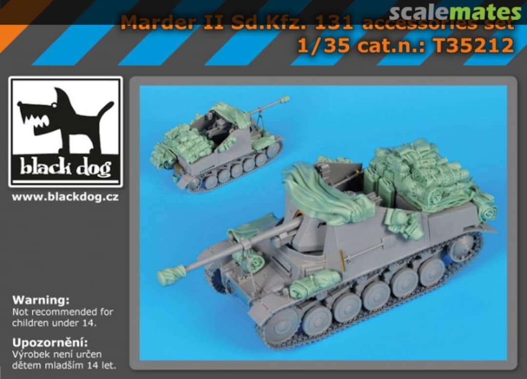 Boxart Marder II Sd.Kfz 131 acessories set T35212 Black Dog