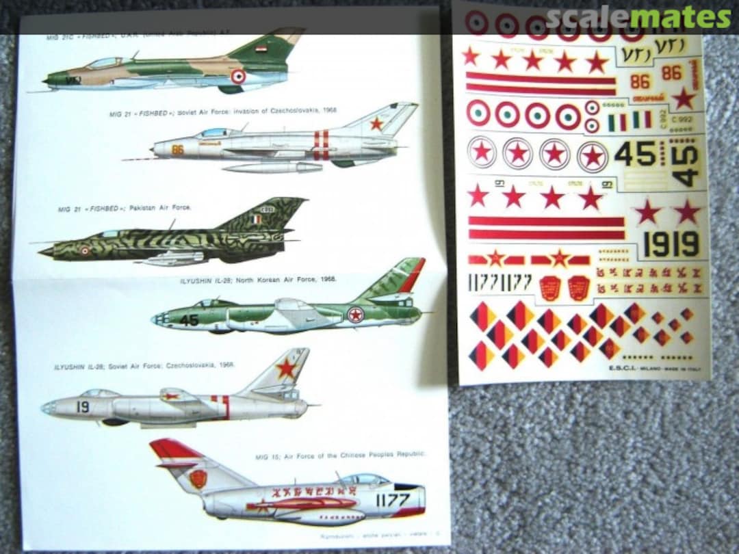 Boxart MiG-21 / MiG-15 / IL-28 82 ESCI