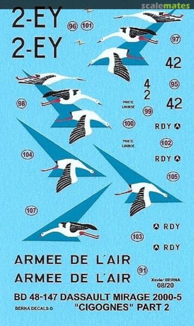 Boxart Dassault Mirage 2000-5 'Cigognes' BD 48-147 Berna Decals