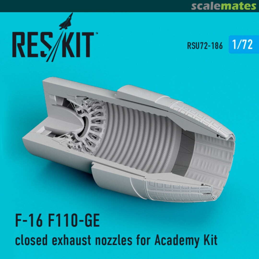 Boxart F-16 F110-GE close exhaust nozzles RSU72-0186 ResKit