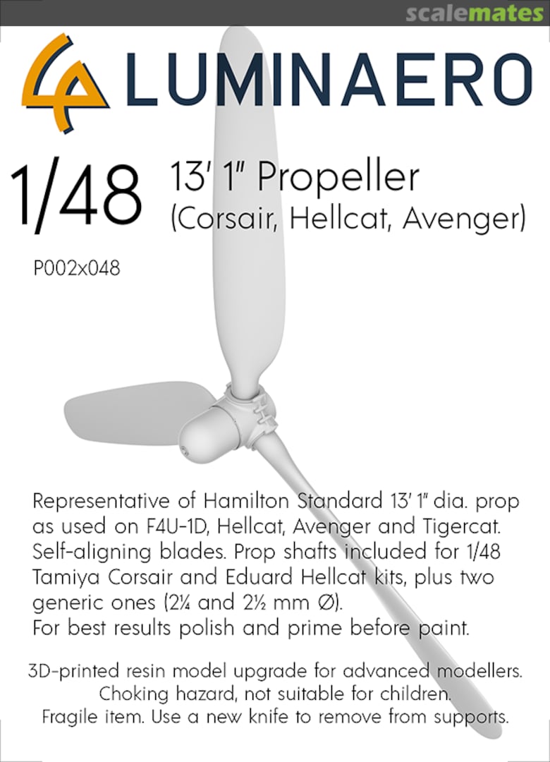 Boxart 13' 1" Propeller (Corsair, Hellcat, Avenger) P002x048 Luminaero