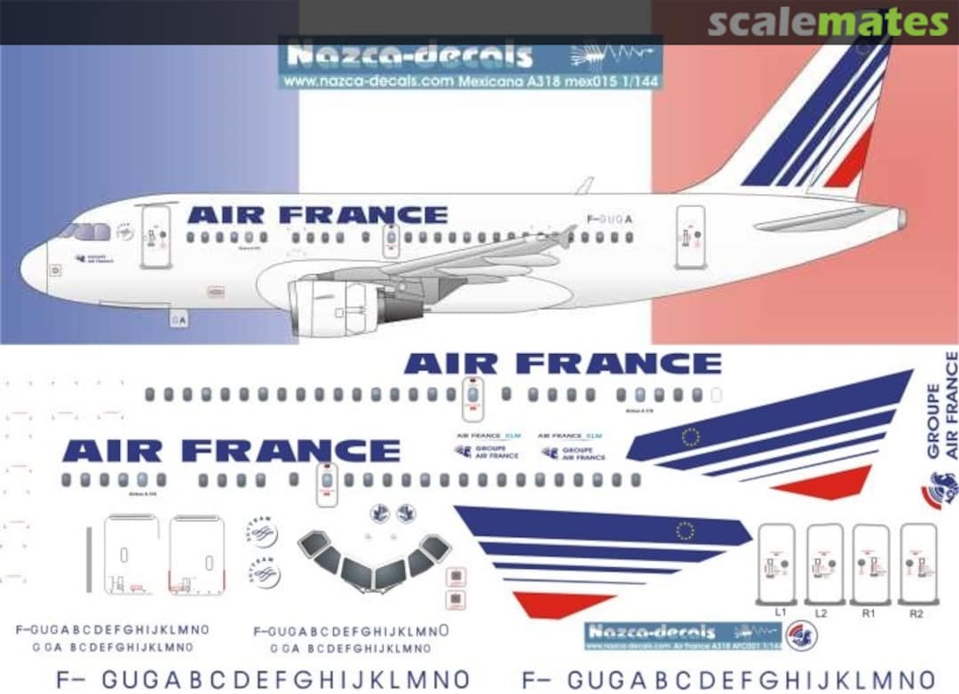 Boxart Airbus A318-111 AFC001 Nazca decals