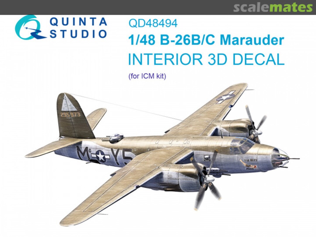 Boxart B-26B/C Marauder interior 3D decals QD48494 Quinta Studio