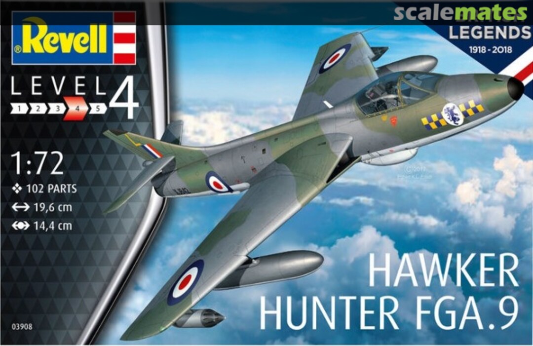 Boxart Hawker Hunter FGA.9 03908 Revell