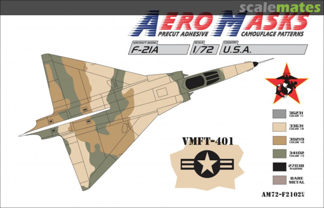 Boxart F-21A USA VMFT-401 AM72-F2102 AeroMasks