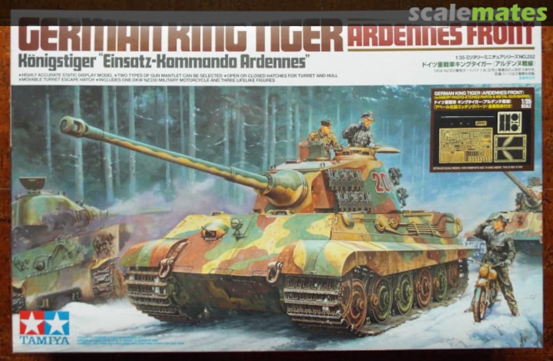 Boxart German King Tiger Ardennes Front 25144 Tamiya