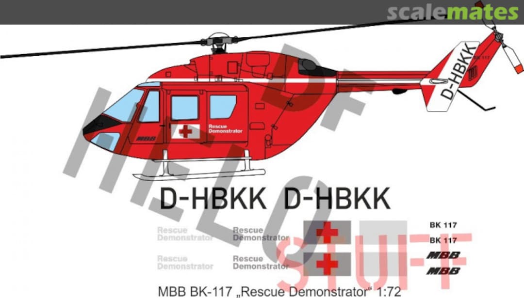 Boxart MBB BK-117 "Rescue Demonstrator" DF10972 DF HeloStuff