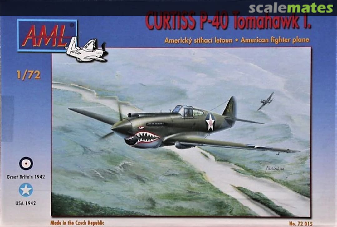 Boxart Curtiss P-40 Tomahawk I 72015 AML