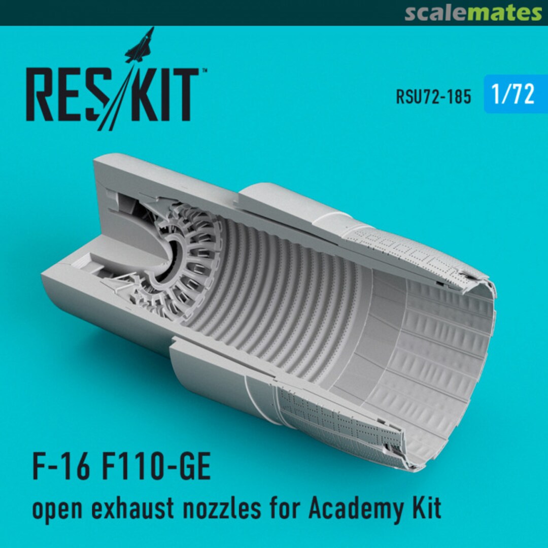 Boxart F-16 F110-GE open exhaust nozzles RSU72-0185 ResKit